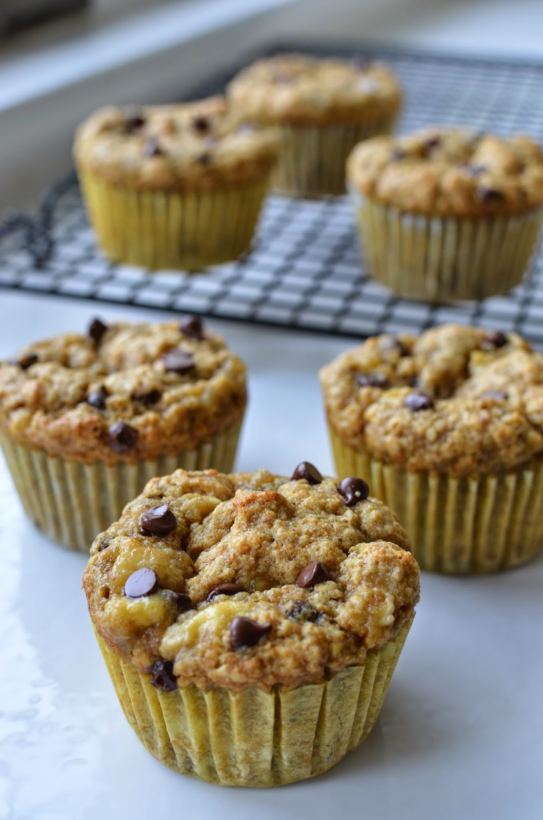 Playing with Flour: Whole wheat banana wheat germ muffins with ...