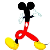 Original alfabeto inspirado en Mickey Mouse L.