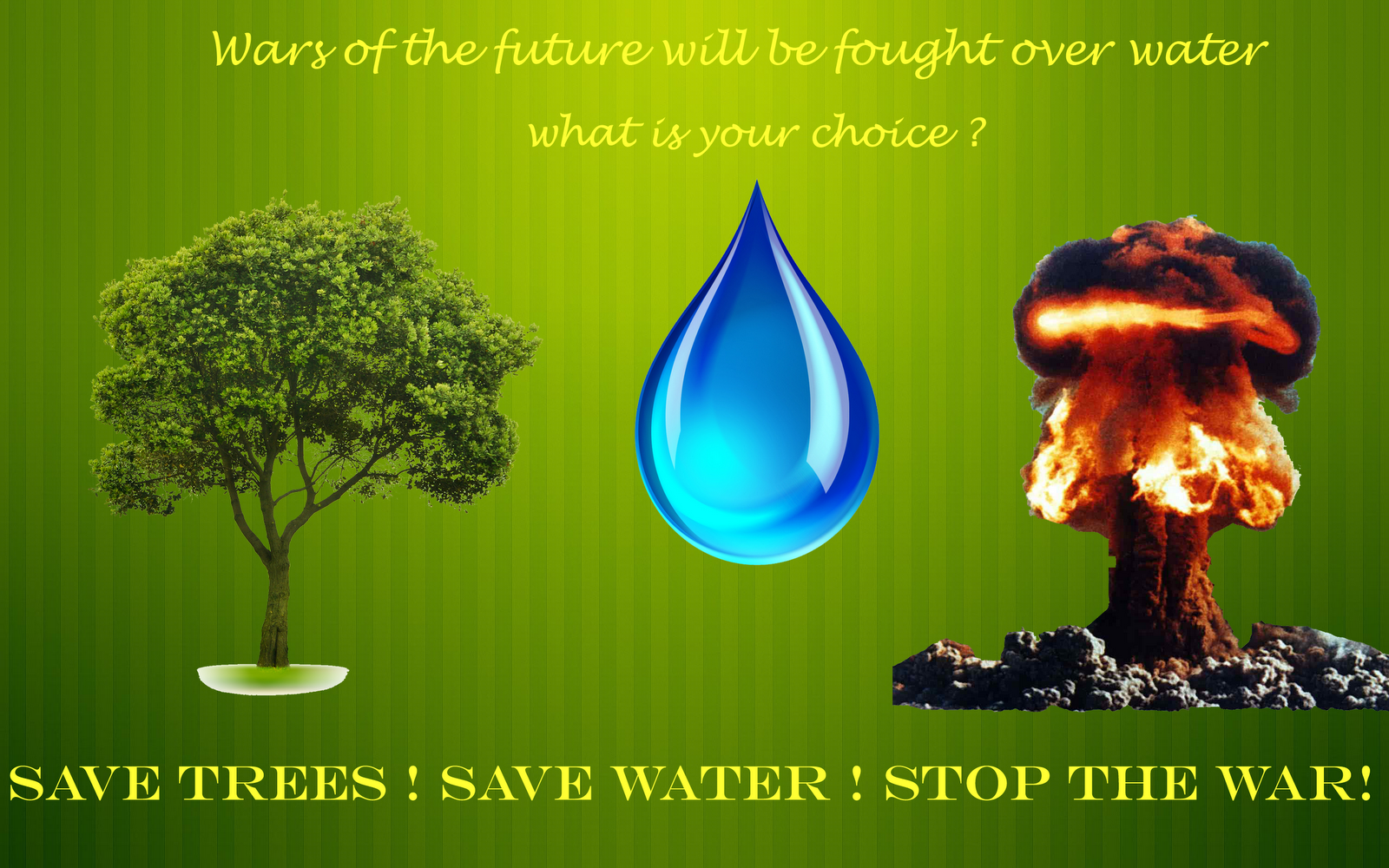 Save Tree Save Water Slogan