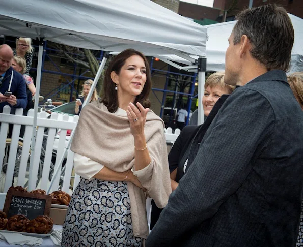 Visiting the North Nordic Food Festival during what's called Denmark Day the Crown Princess met Claus Meyer, a Danish cook.