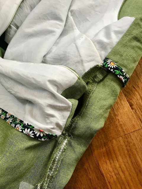 Diary of a Chain Stitcher: Papercut Patterns Sierra Jumpsuit in Leaf Green Linen Rayon Chambray from The Fabric Store