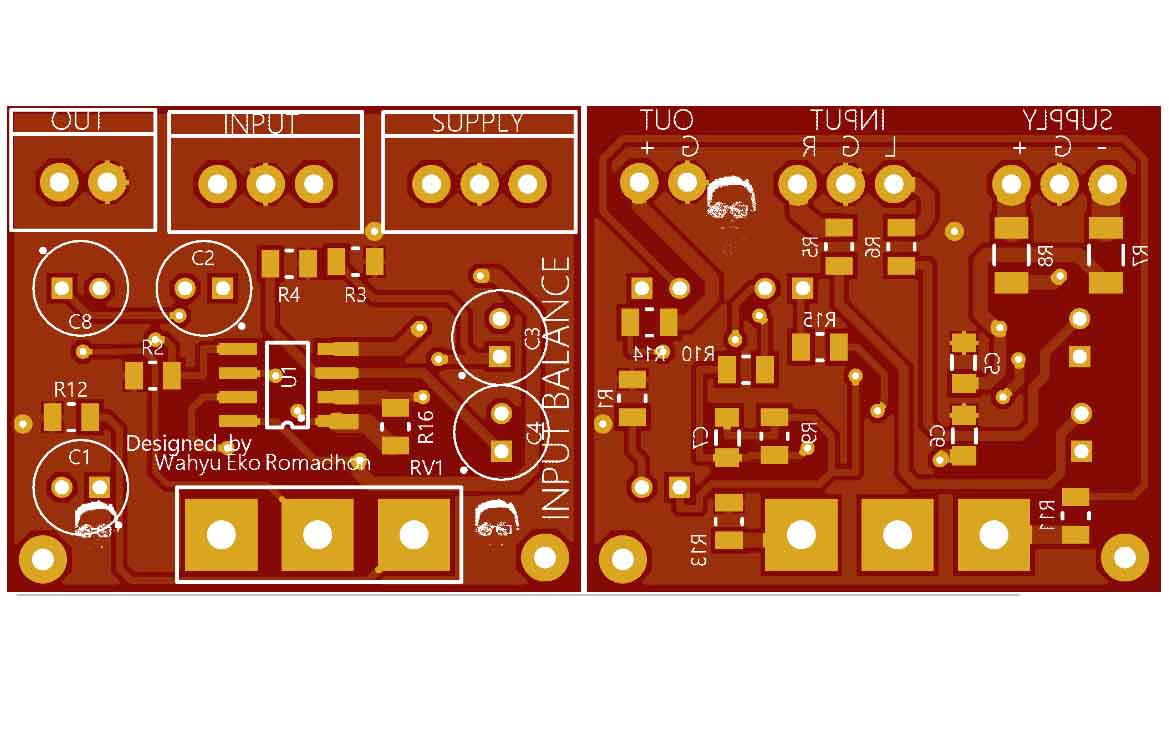 Input Balance Power Amplifier 4558 SMD Electronic Circuit