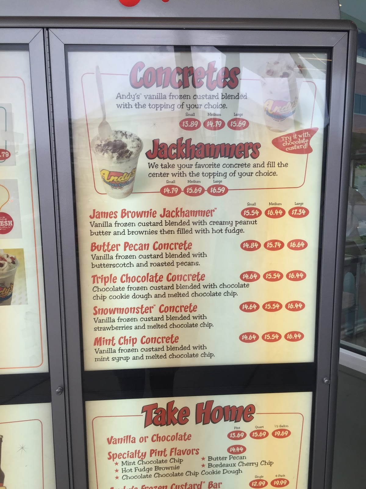 Andy's Frozen Custard Triple Chocolate Concrete