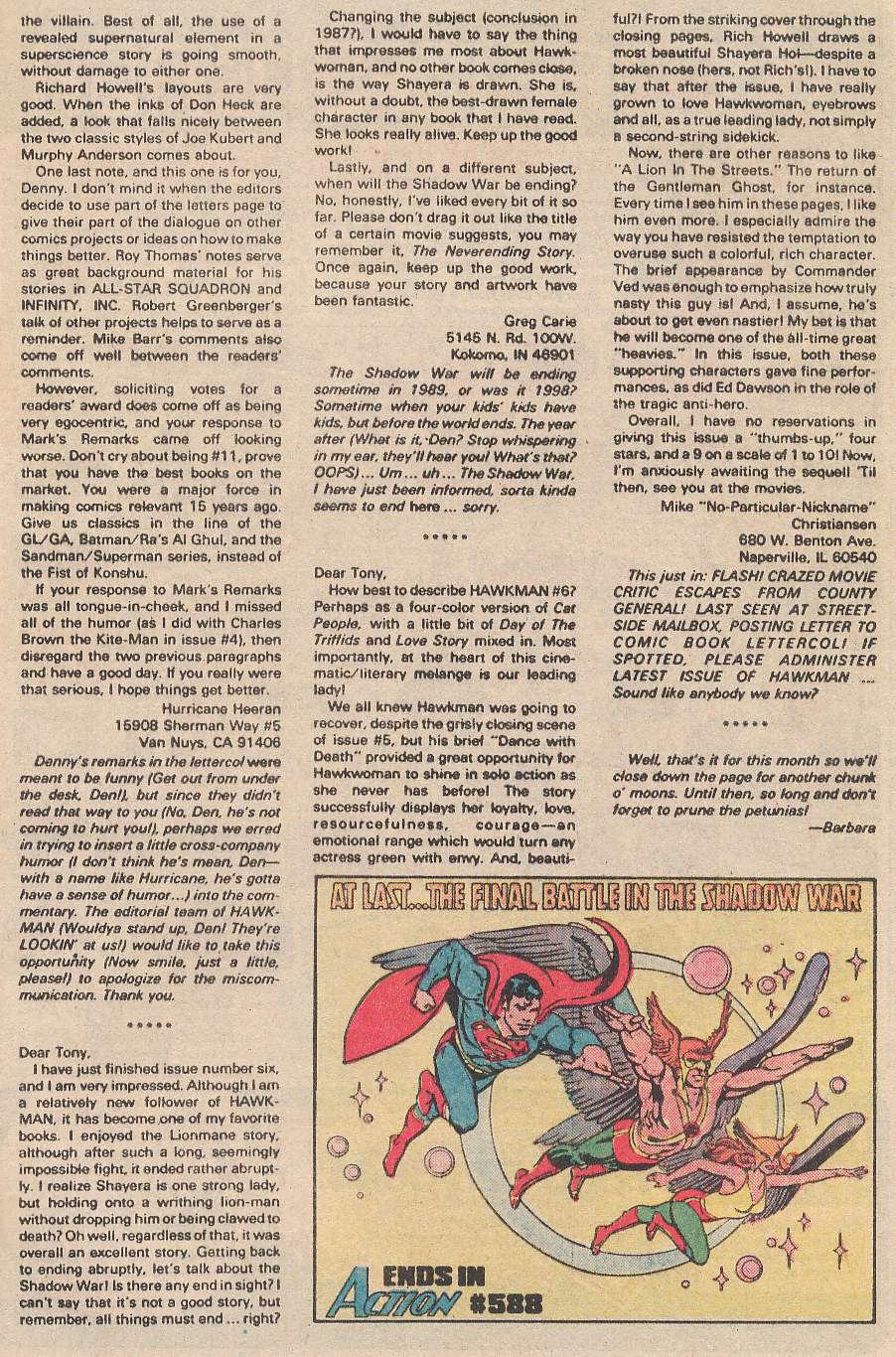 Hawkman (1986) Issue #10 #10 - English 25