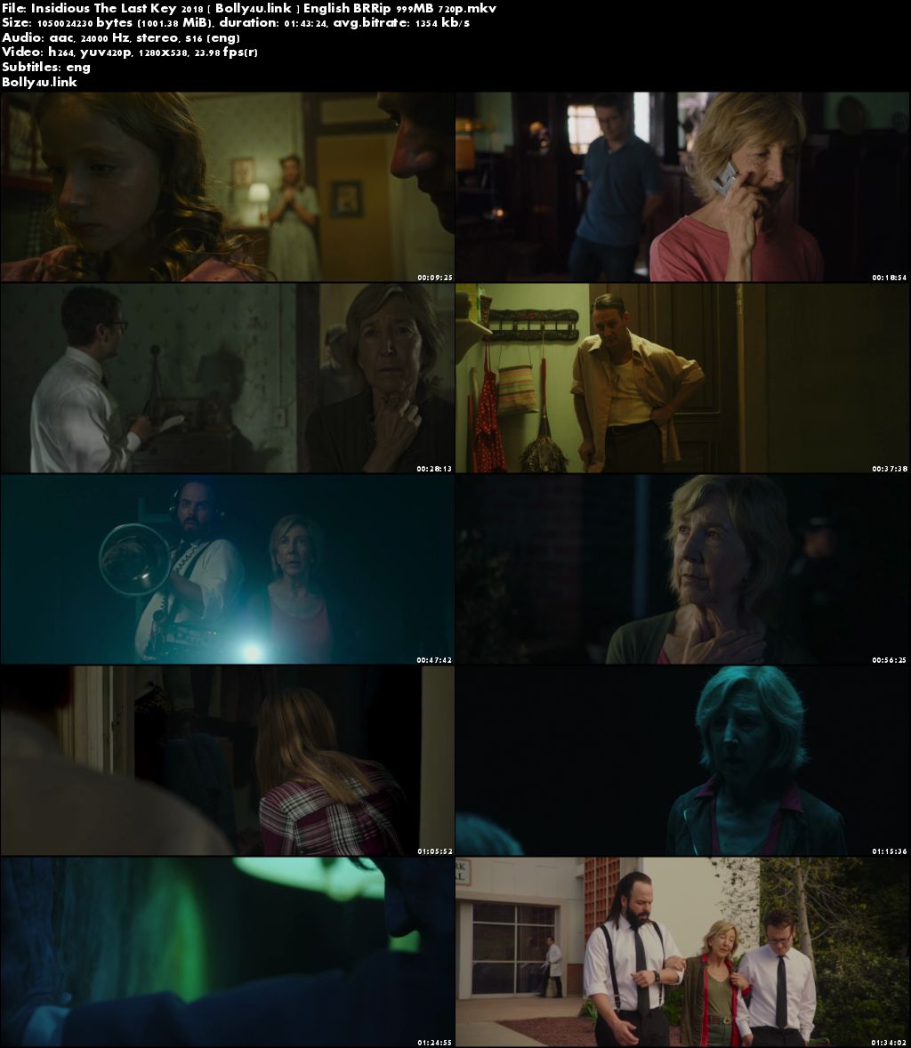 Insidious The Last Key 2018 BRRip 300MB English 480p ESub Download Insidious The Last Key 2018 BRRip 300MB English 480p ESub Download