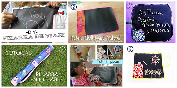 Con hilos, lanas y botones: pizarras enrollables
