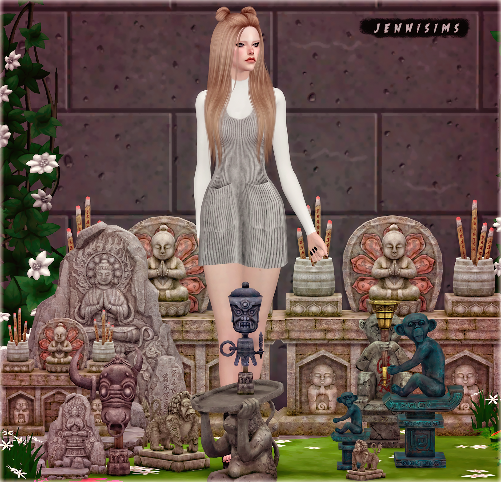 Garden Statues The Sims 4 _ P1 SIMS4 Clove share Asia Tổng hợp Custom