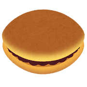 一つのドラ焼きのイラスト