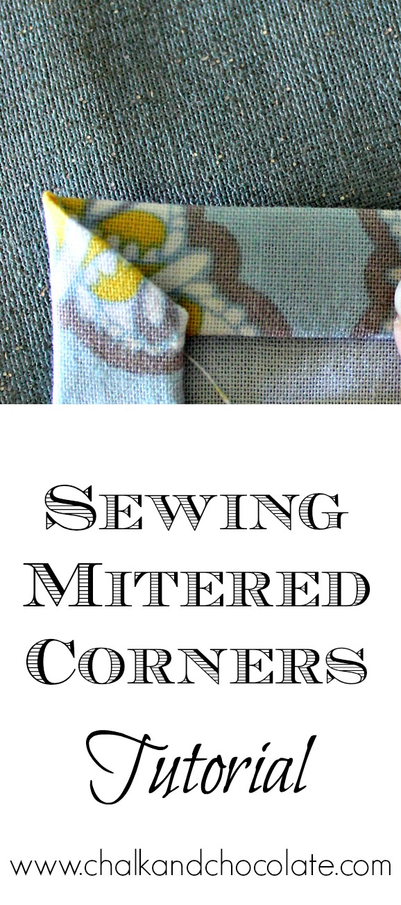 Sewing Mitered Corners Tutorial | Days of Chalk and Chocolate