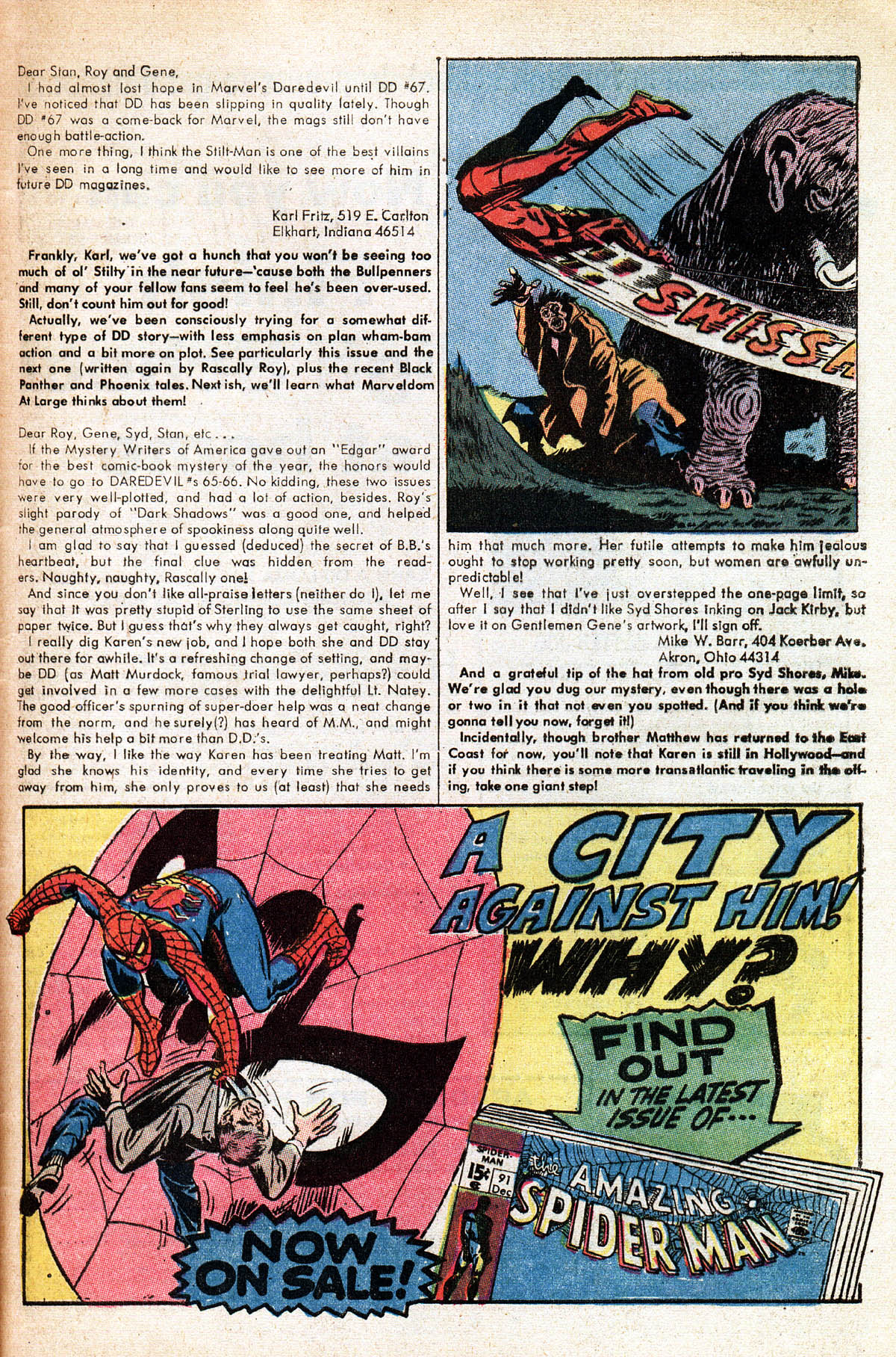 Read online Daredevil (1964) comic -  Issue #70 - 33