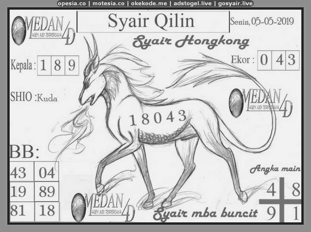 Kode Syair Hk Senin 6 Mei 2019 Kode Syair Sgp Hk Sd Motesia