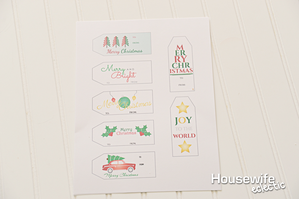 Free Printable Christmas Tags - Housewife Eclectic