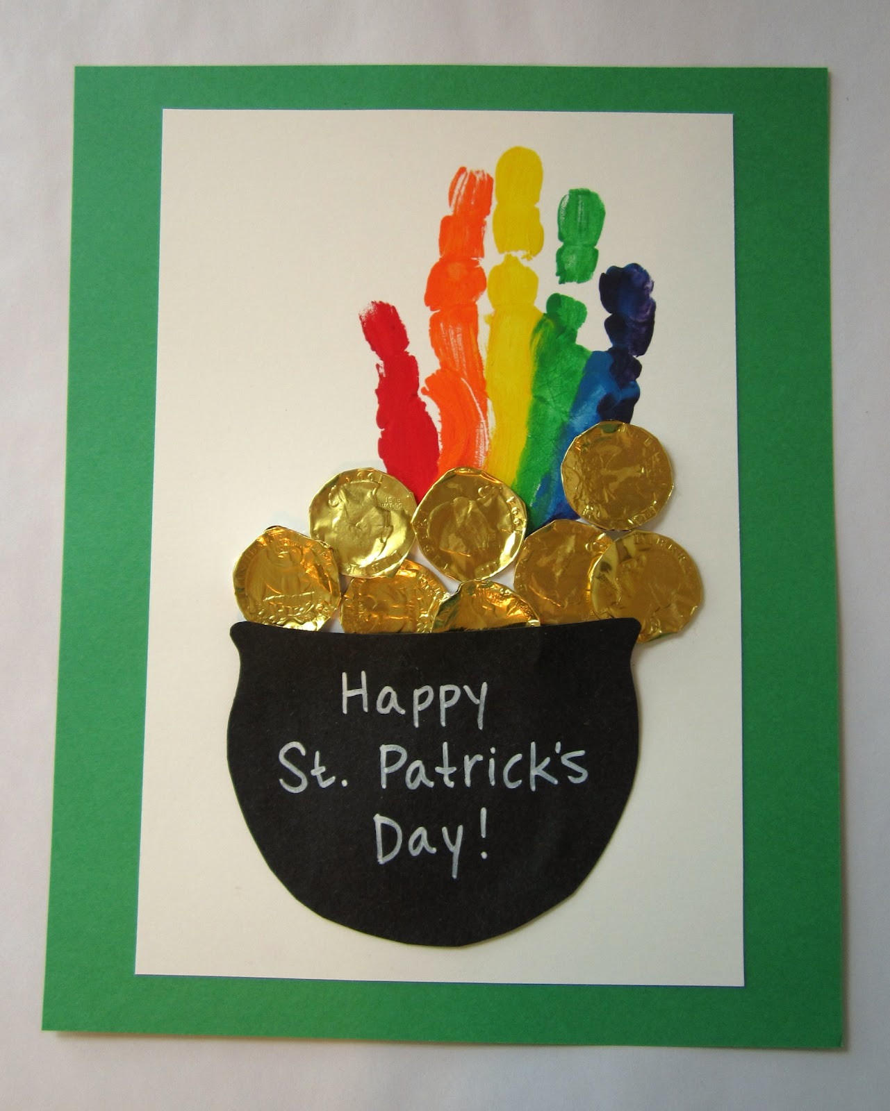 St Patrick s Day Hand Print Rainbow Craft Preschool Education For Kids