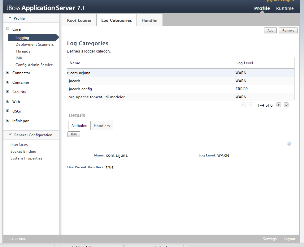Coder36 JBoss 7 logging tips