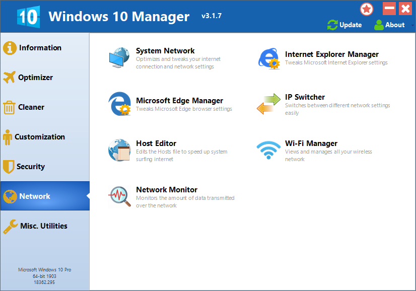Download Yamicsoft Windows 10 Manager v3.9.4 latest version