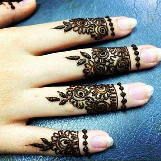 Amazing Finger Mehndi Design For Girls - Sari Info