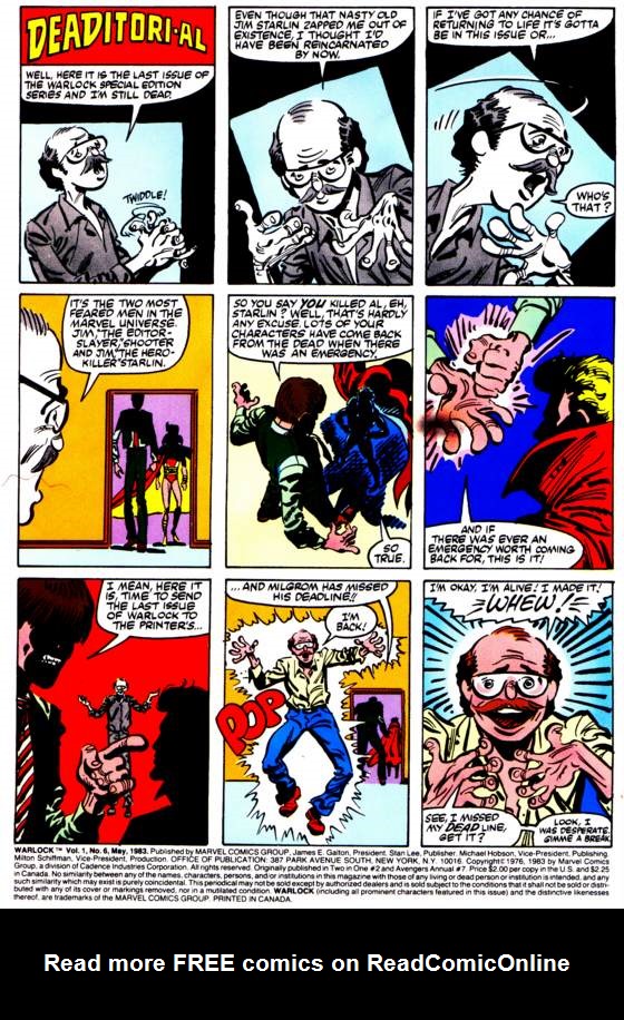 Read online Warlock (1982) comic -  Issue #6 - 2
