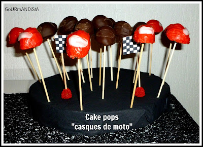 Image Cake pops casques de moto