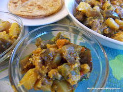 aloo baingan eggplant cooker slow recipe curry potato preparation minutes