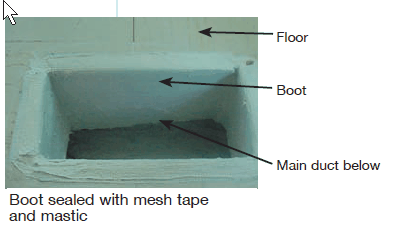 Register Duct Mastic Seal Picture