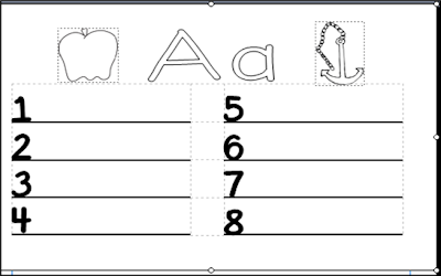Inspired by Kindergarten: Handwriting/Writing Center Idea