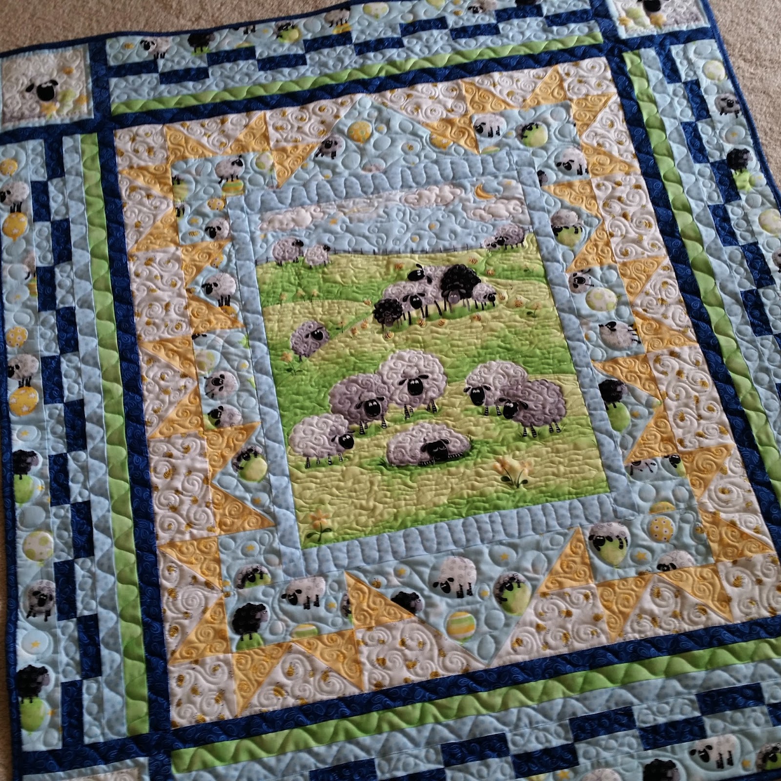 Mountain Quiltworks Lewe The Ewe Baby Quilt
