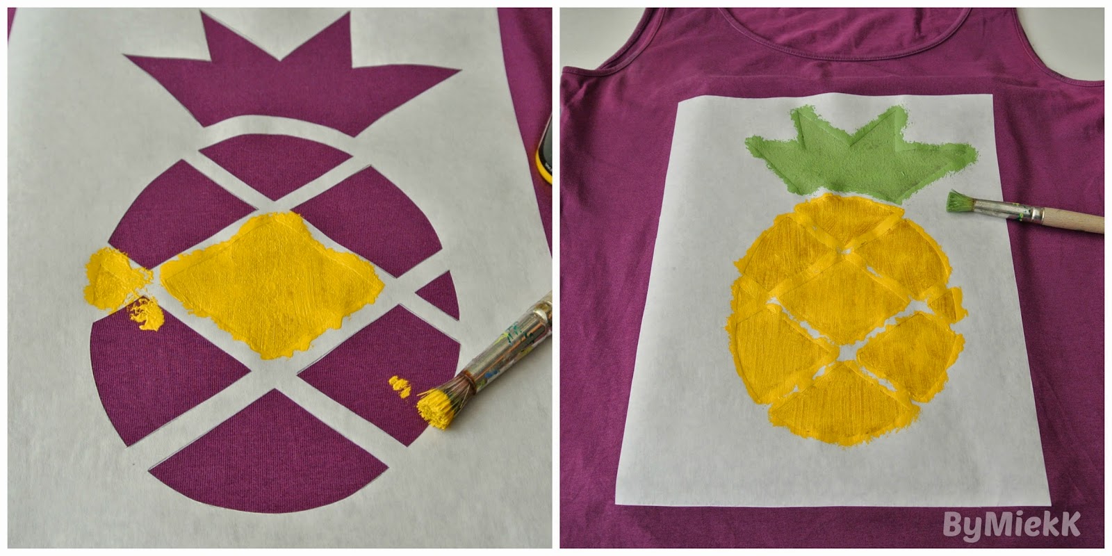 andere donker Conceit By MiekK: DIY - Ananas Shirt