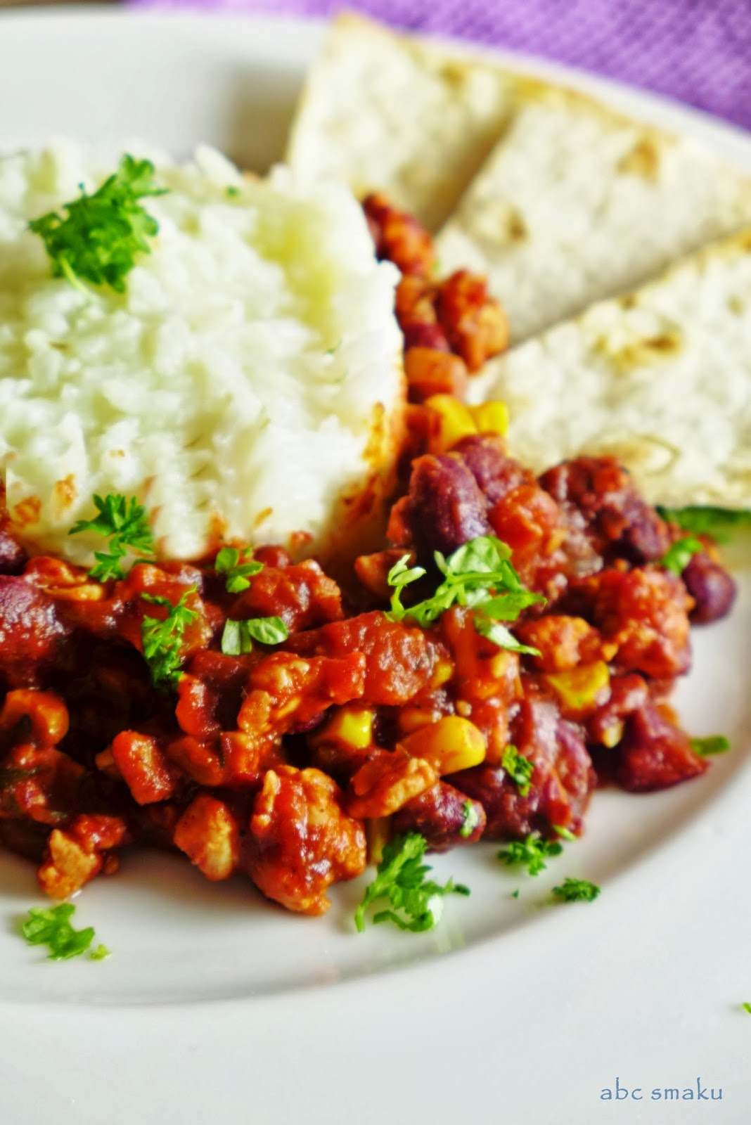abc smaku Szybkie chili con carne z kurczaka