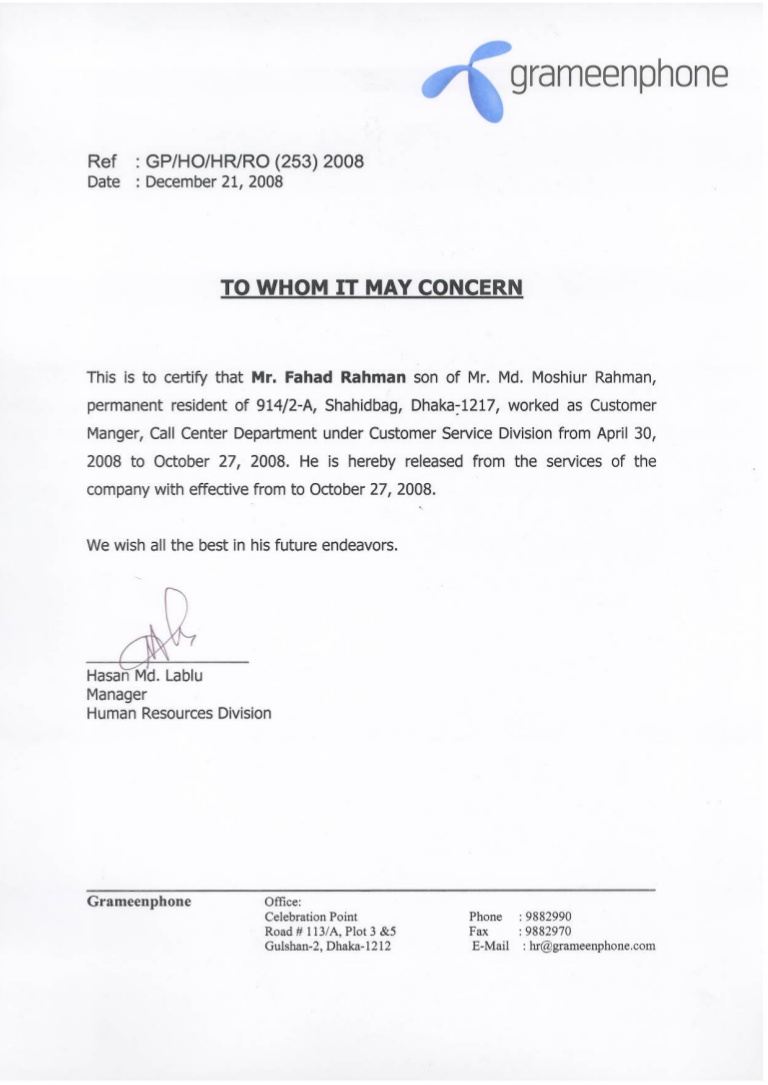 Job Experience Certificate Scribd India