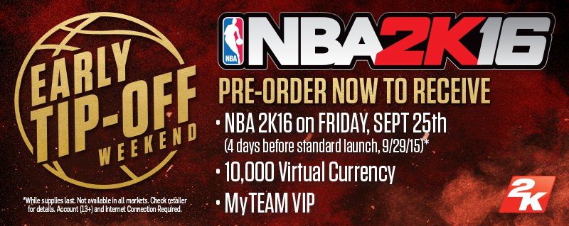 Pre-order NBA 2k16 Now!