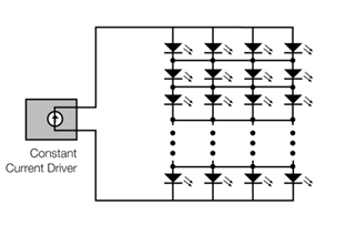 Leds conectados en configuración matricial