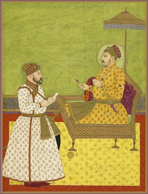 Muḥammad Shah and his minister Itimad al-Daula Qamar al-Din Khan