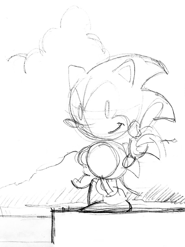 naoto ohshima a scribble drawn in the translations sonic notes