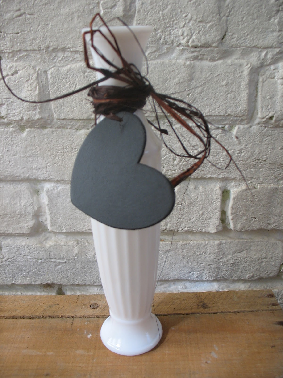 Vintage and Homemade Vintage Milk Glass Vases