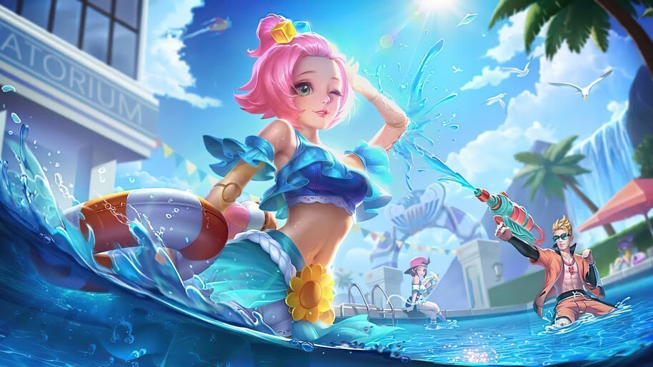Angela, Summer Vibes, Mobile Legends, Skin, 4K, #7.2279