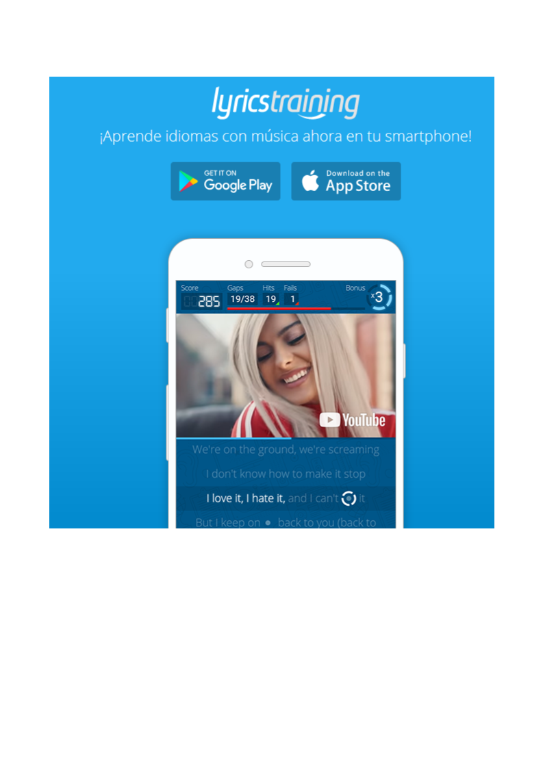 Aprendemos francés Lyrics Training