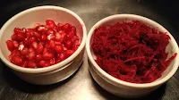Pomegranate seeds and grated beetroot Healthy Dinner Recipe food recipe