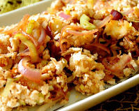 Farofa de Banana com Alho-Poró e Cebola Farofa de Banana com Alho-Poró e Cebola (vegana)