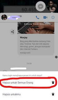 Cara Menghapus atau Menarik Pesan Chat Facebook Messenger yang Terkirim