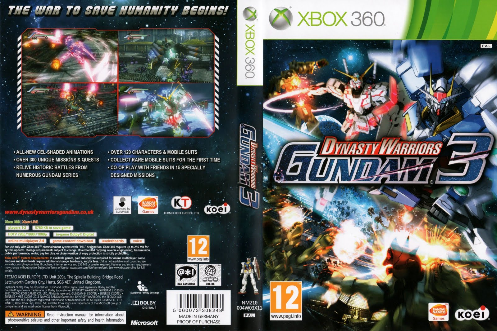 Capa Dynasty Warriors Gundam 3Covers Filmes