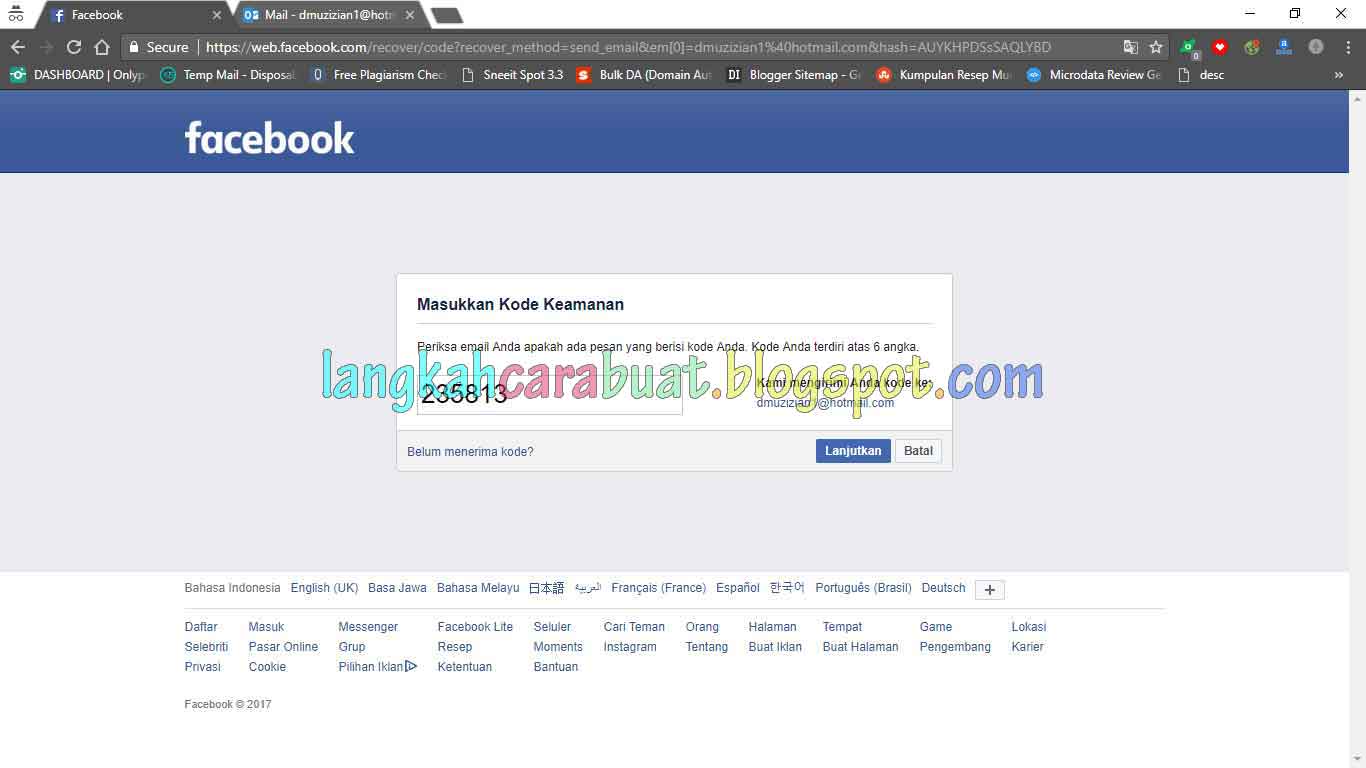 Cara Memulikan Akun Fb Jika Lupa Kata Sandi Dan Nomor Kontak Yang