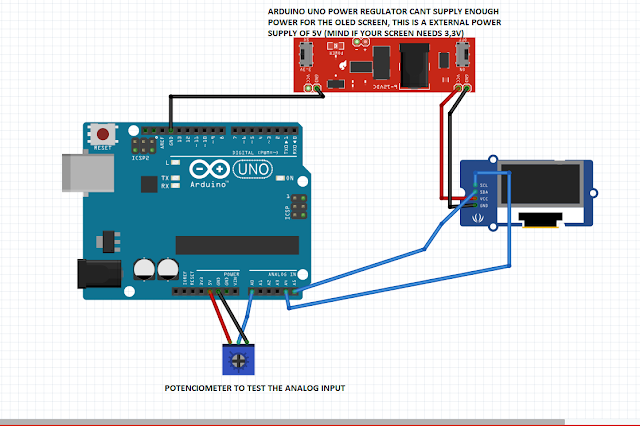 OLED I2C analogPin dynamic plotting ~ Arduino Tutorial