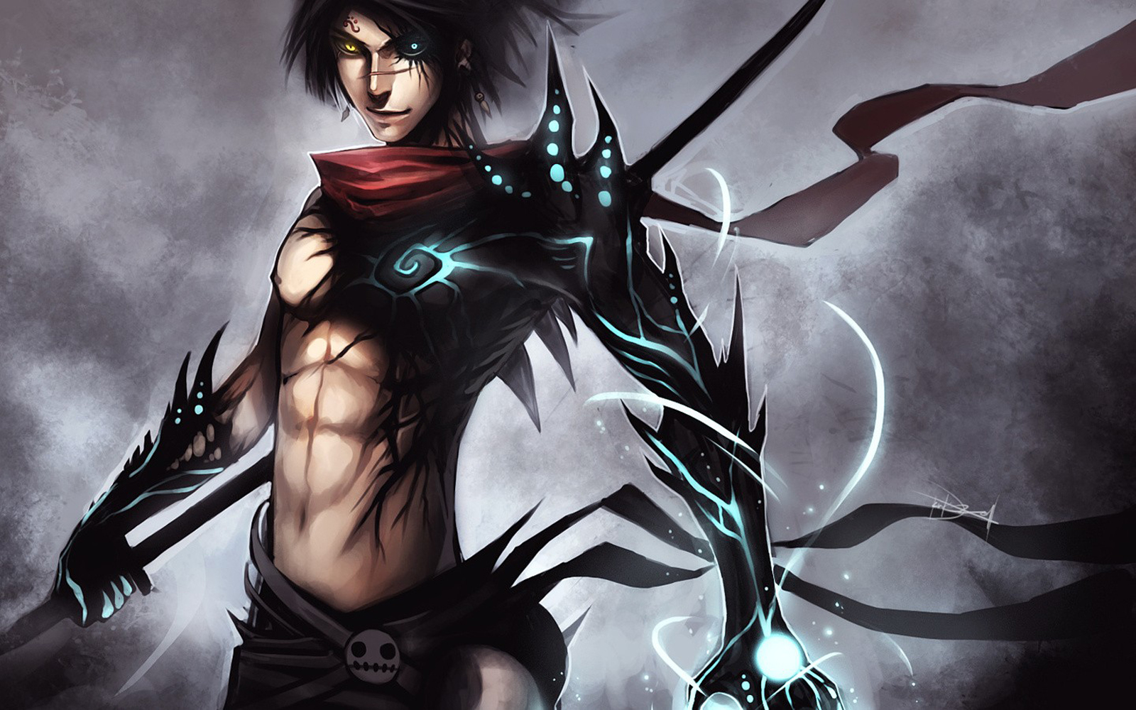Warrior+Abs+Scar+Bicolor+Weapon+Male+Anime+HD+Wallpaper+Backgrounds+Photo+Image+Picture.jpg