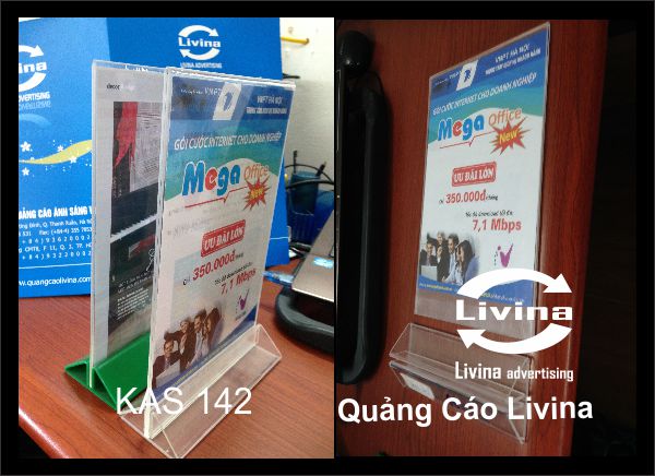 kệ menu tam giác đế rời