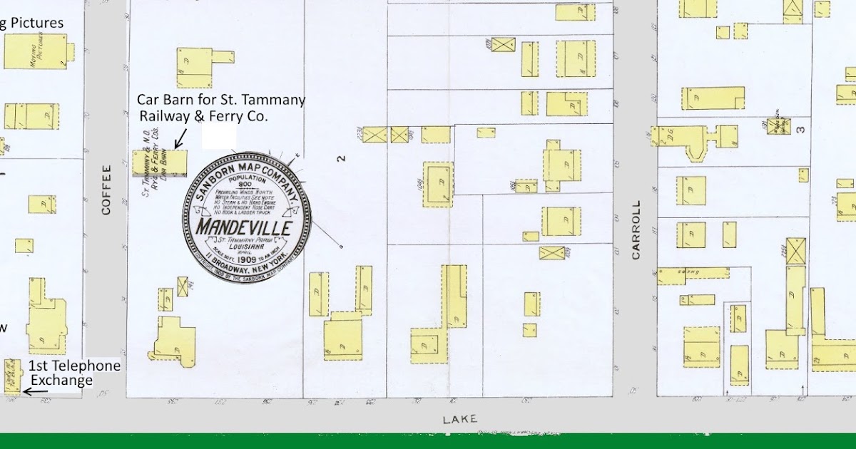 Tammany Family Mandeville Building Maps 1909