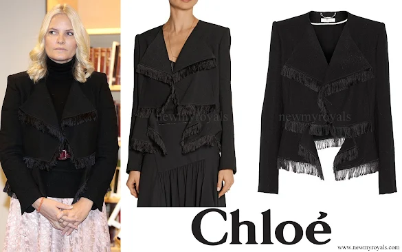 Crown Princess Mette Marit wore CHLOÉ Fringed jacquard jacket