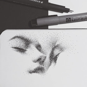 02-Intimate-Moment-Eric-Wang-Stippling-Drawings-www-designstack-co