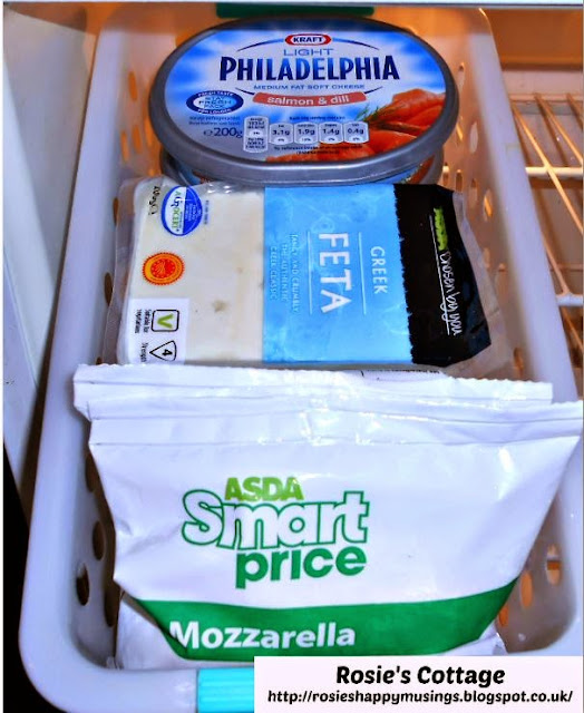 Rosie's Cottage Kitchen Organization Fridge Bins!