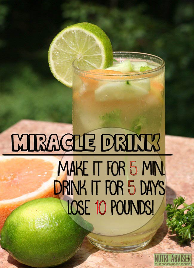 Miracle Drink Make It For 5 Minutes, Drink It For 5 Days, Lose 10