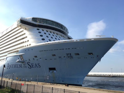 Royal Caribbean's Anthem of the Seas return to Cape Liberty Bayonne at 5:45 PM today